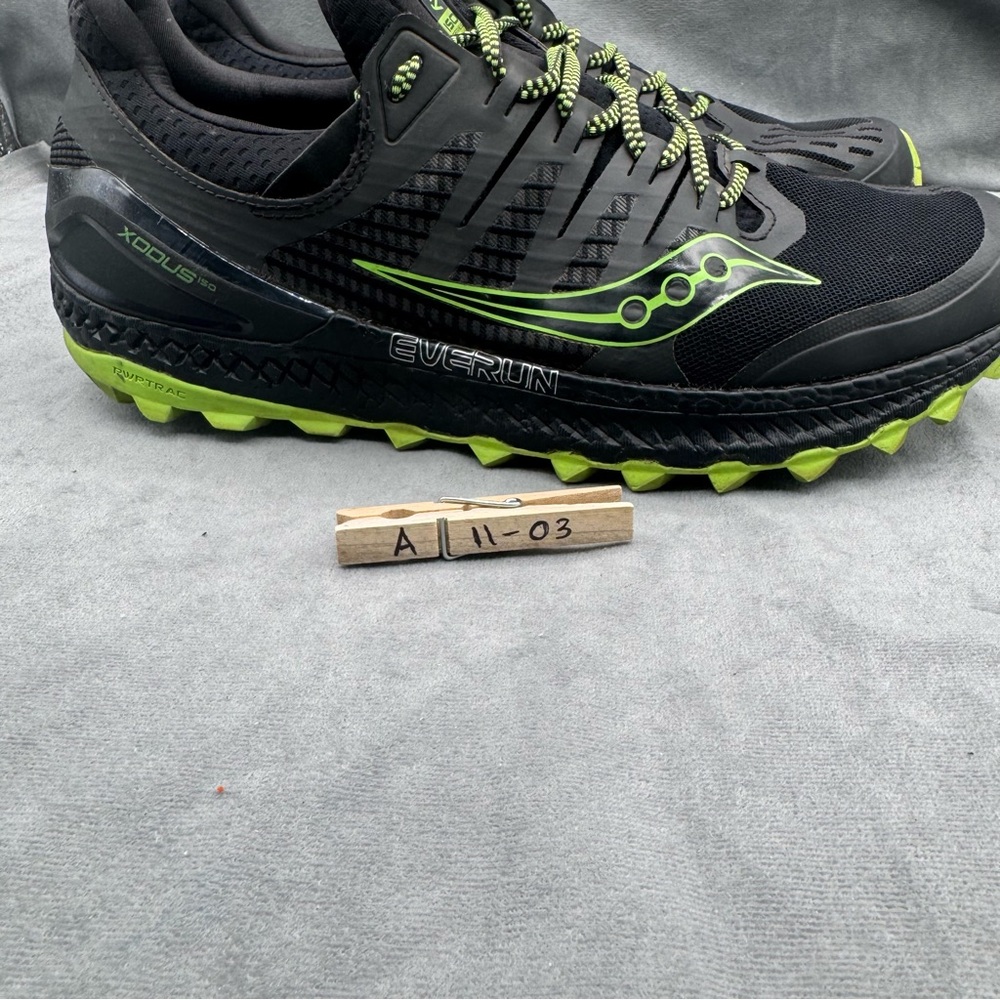 Saucony Xodus ISO 3 Trail Running Shoes Black/Slime Men’s Size 10.5 - Picture 14 of 14